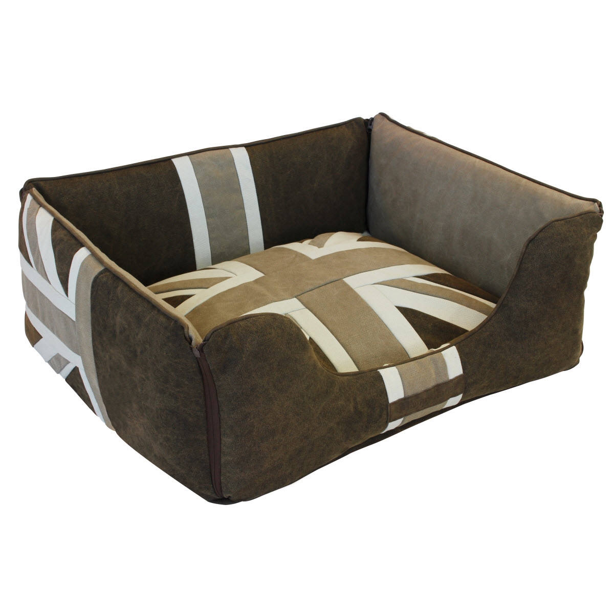 Happy House Hundeseng UK Flag Collection Brun